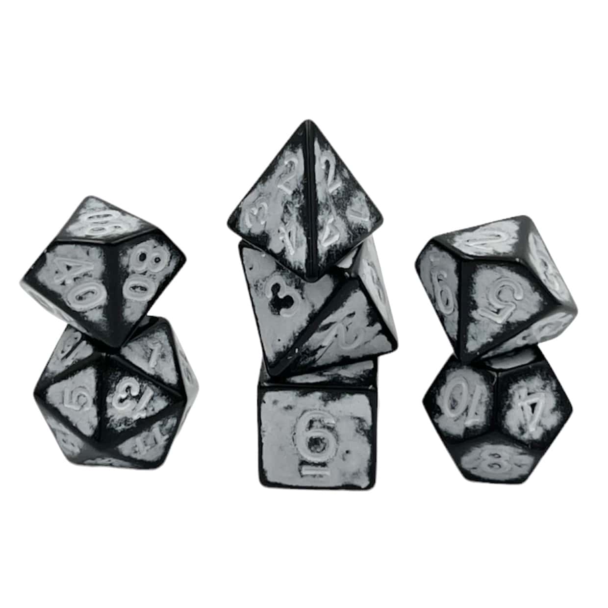 Würfelset Antik Dark Knight: White (7)