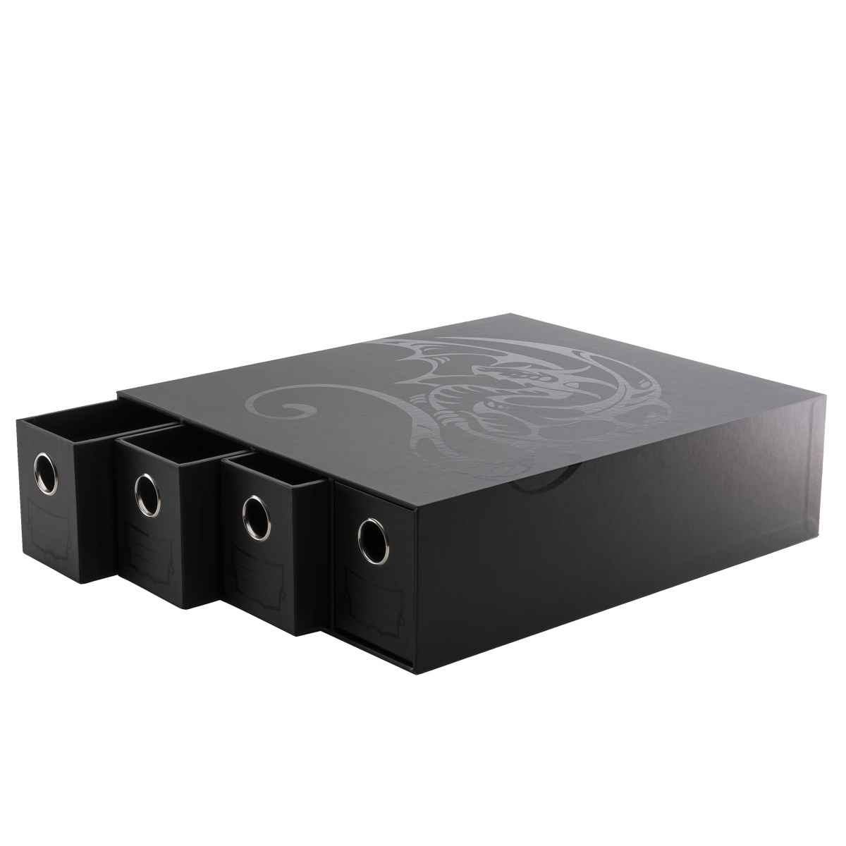Dragon Shield: Fortress Card Drawers – 4 - Horizontal – Black