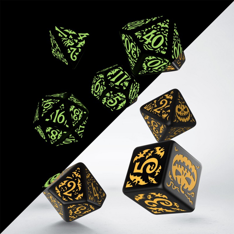 Halloween Pumpkin – Jack O'Lantern Dice Set (7)