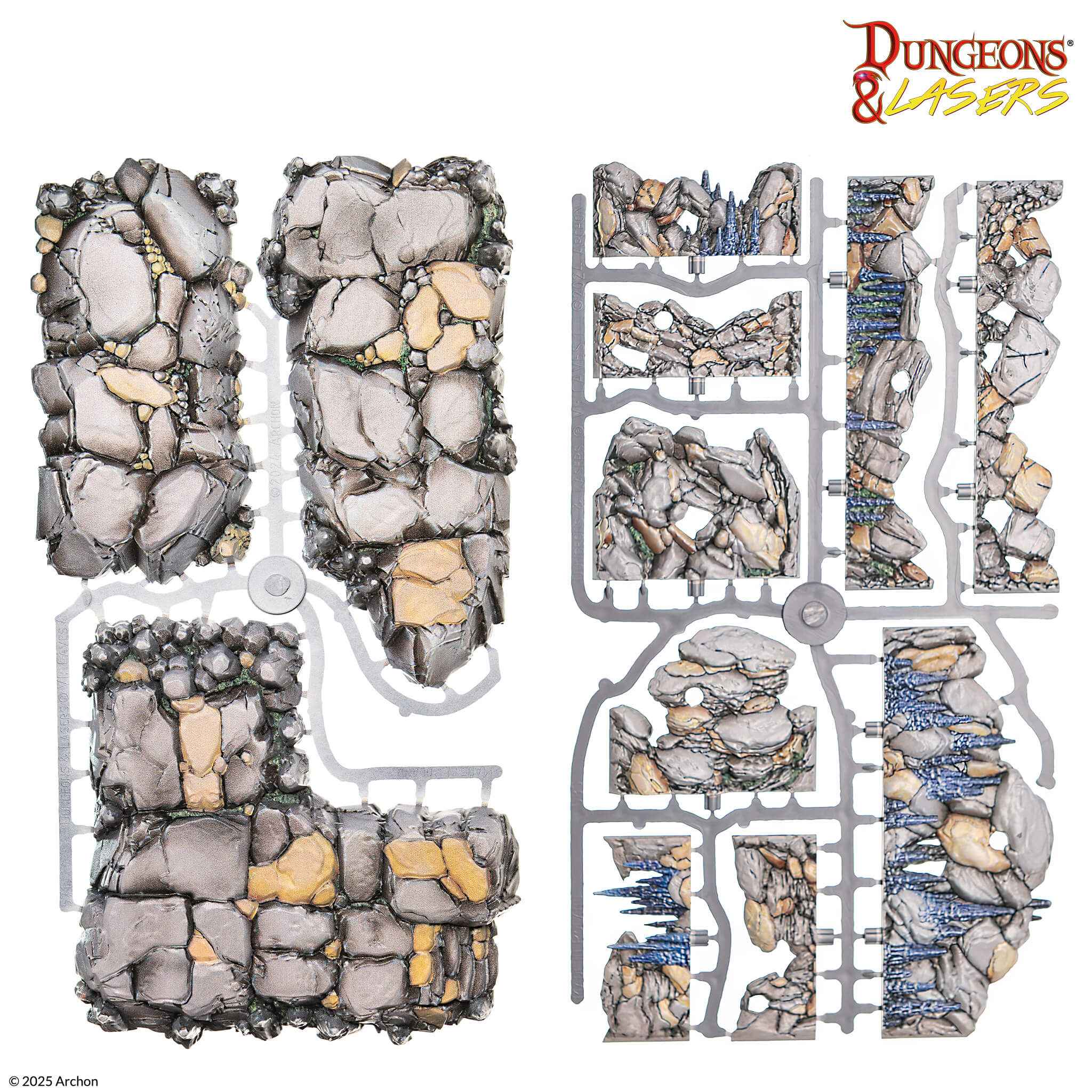 Dungeon&Lasers: Rocky Caves: Pre-Painted