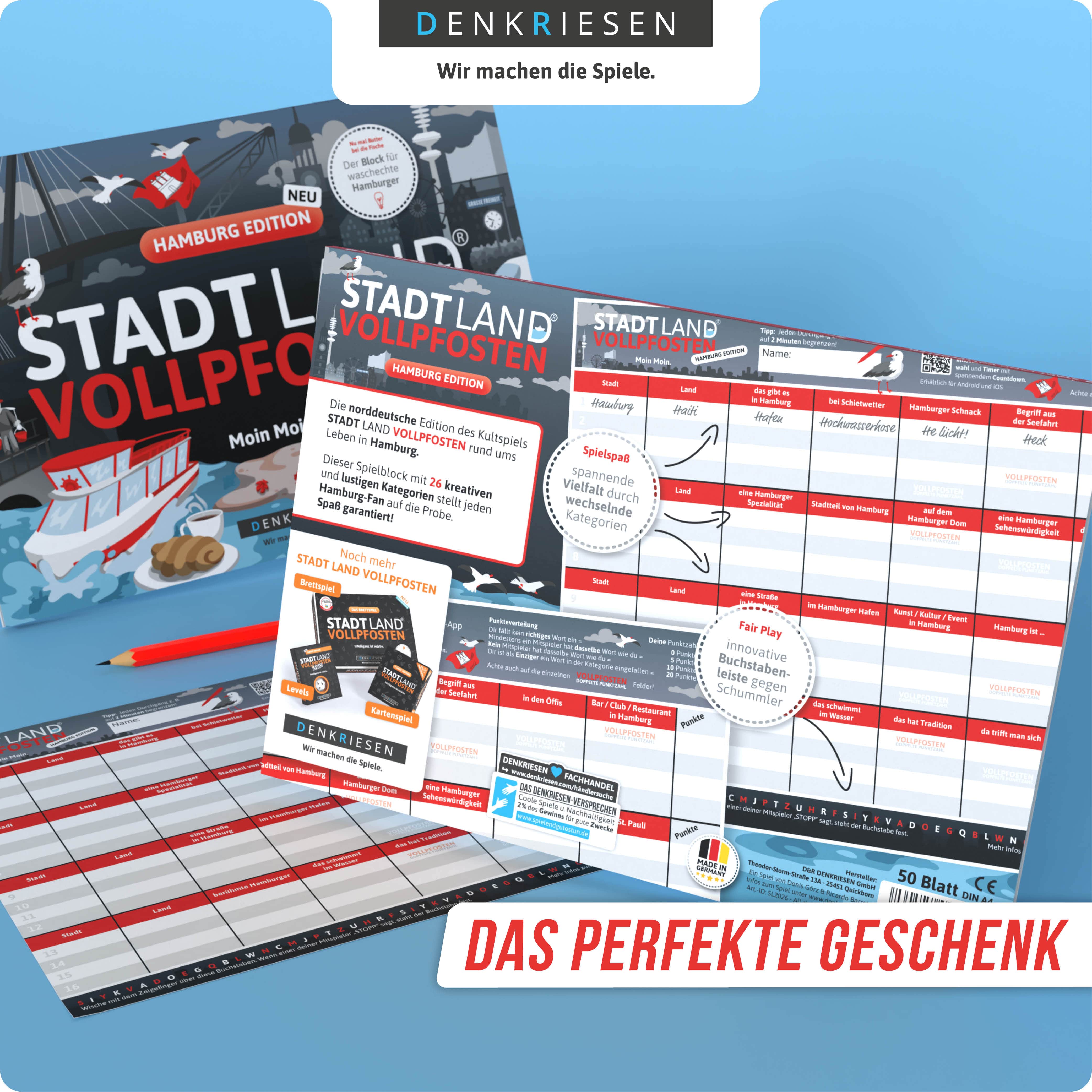 STADT LAND VOLLPFOSTEN – HAMBURG EDITION - "Moin Moin."DinA4-Format)