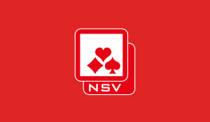NSV Logo auf rotem Hintergrund