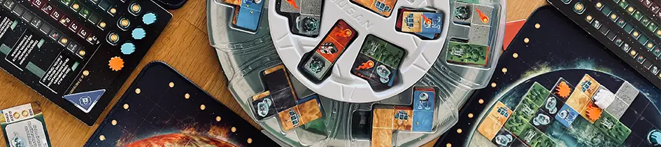 Spielmaterial des Kennerspiels Terraforming Mars