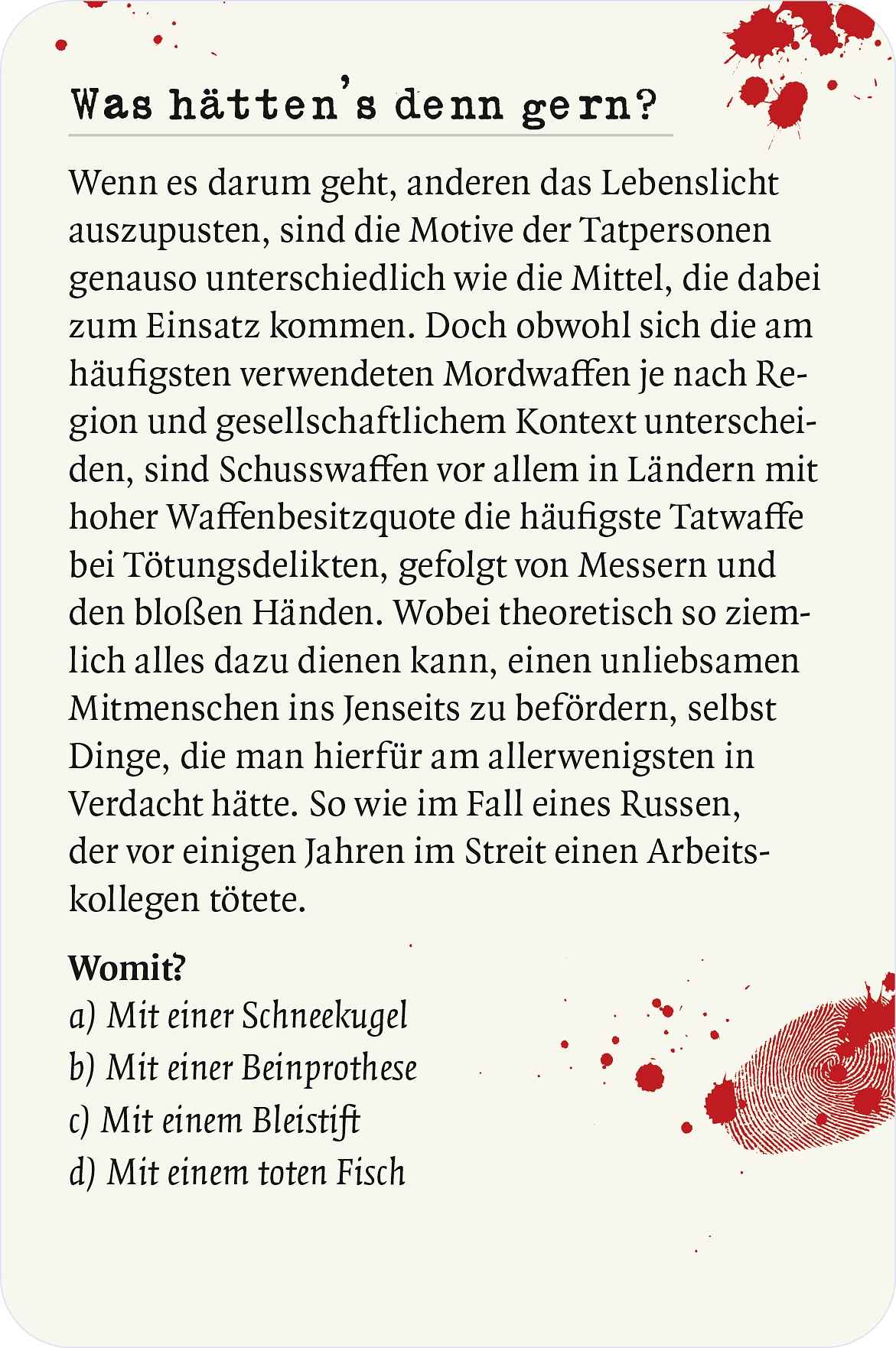 Das große True Crime Quiz