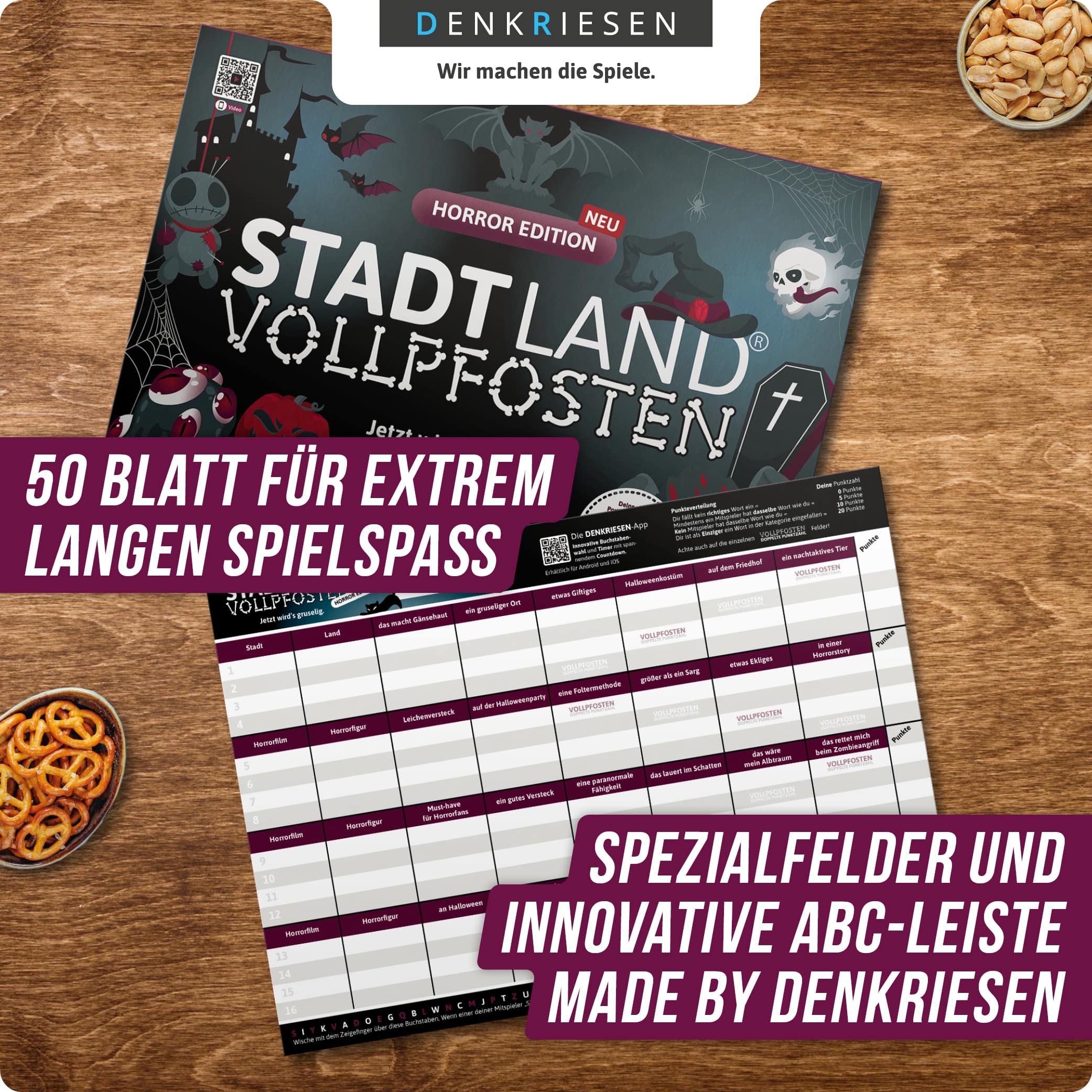 STADT LAND VOLLPFOSTEN – HORROR EDITION - Jetzt wird’s gruselig (DinA4-Format)