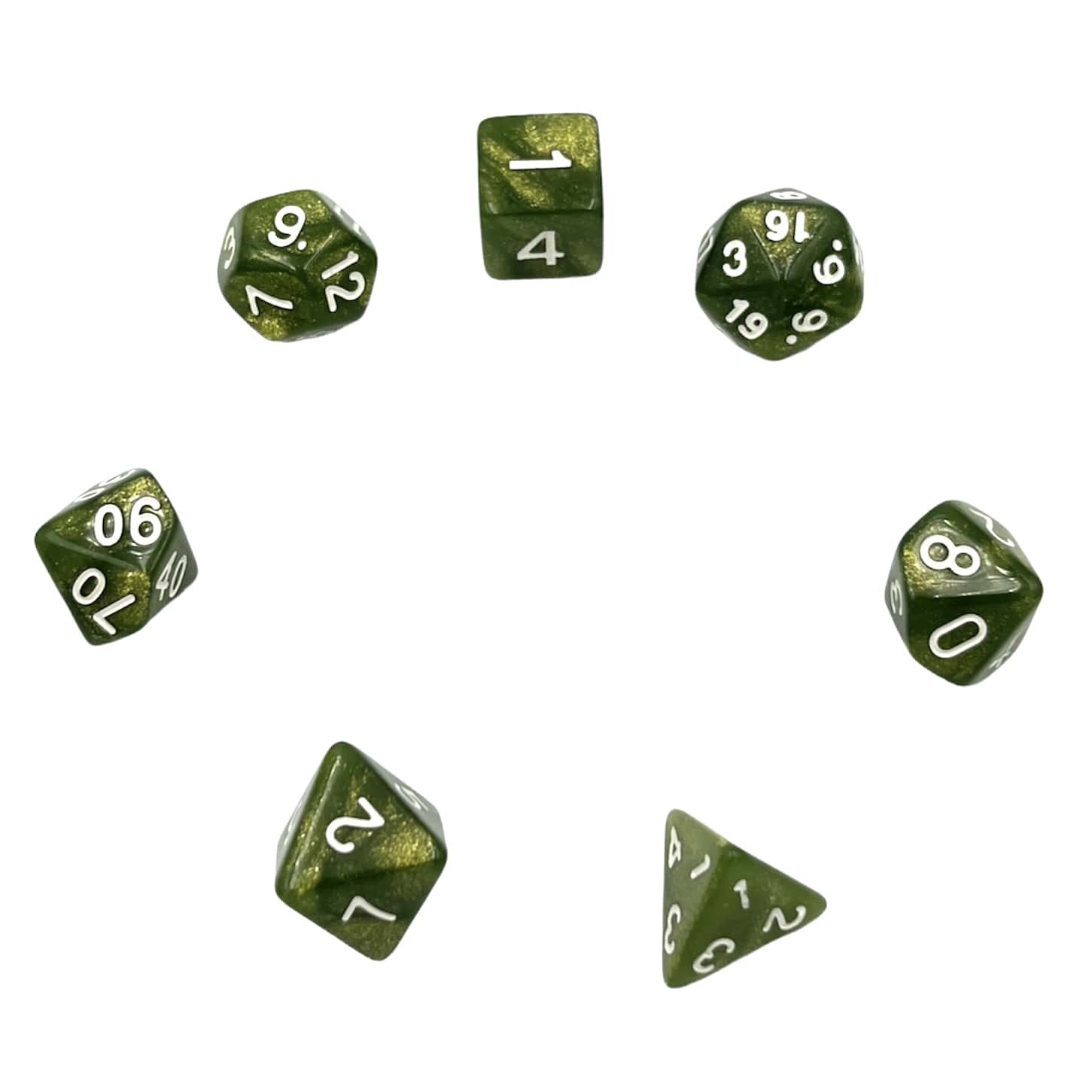 Würfelset Pearl: Lightgreen Powder (7)