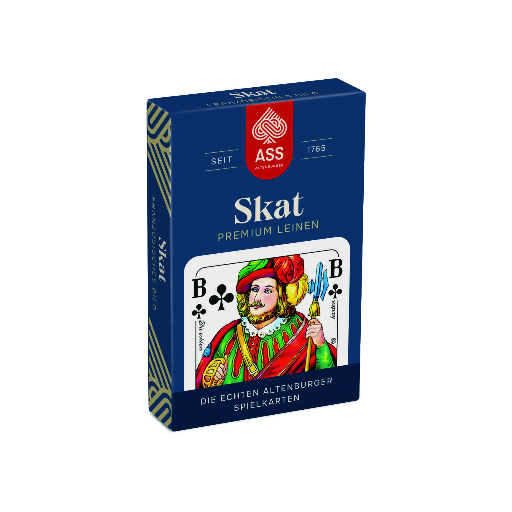 Skat Premium Leinen, französisches Bild in Faltschachtel