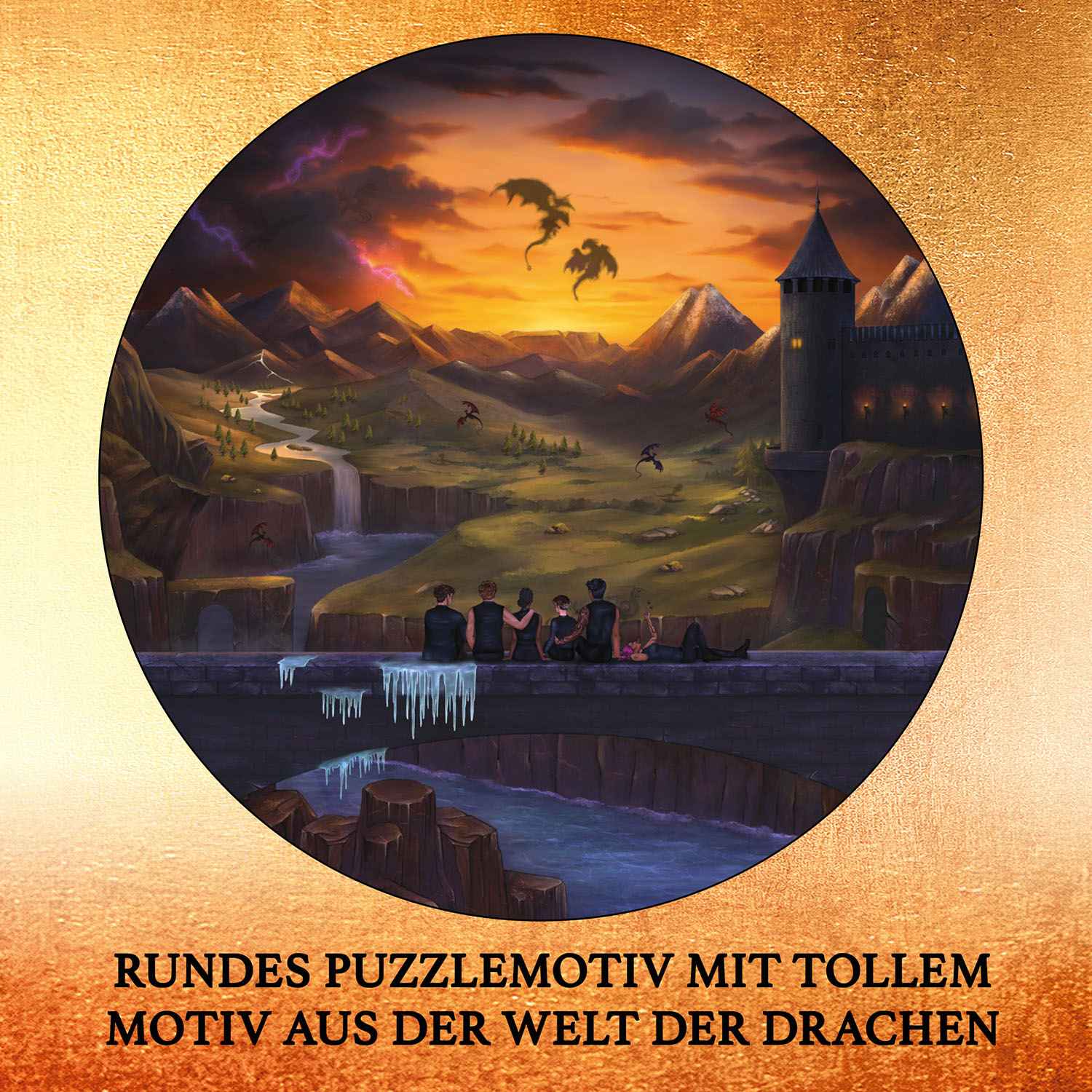 Puzzle: Fourth Wing – Flame Section Mates (500 Teile)