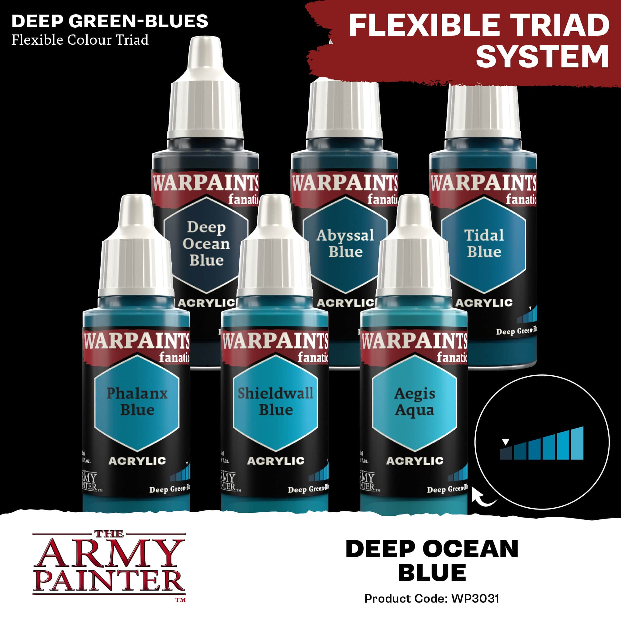 Army Painter Warpaints Fanatic: Deep Ocean Blue (6)