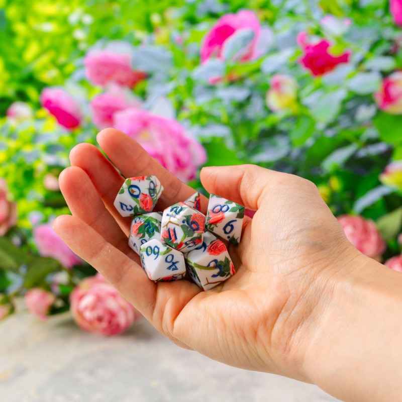 Full Art Dice Set: Roses