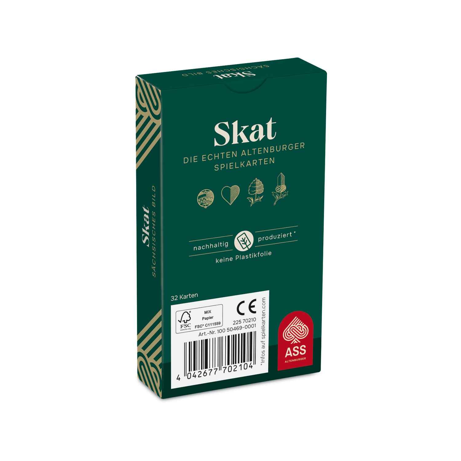 Skat, sächsisches Bild (plastikfrei im Spiel)