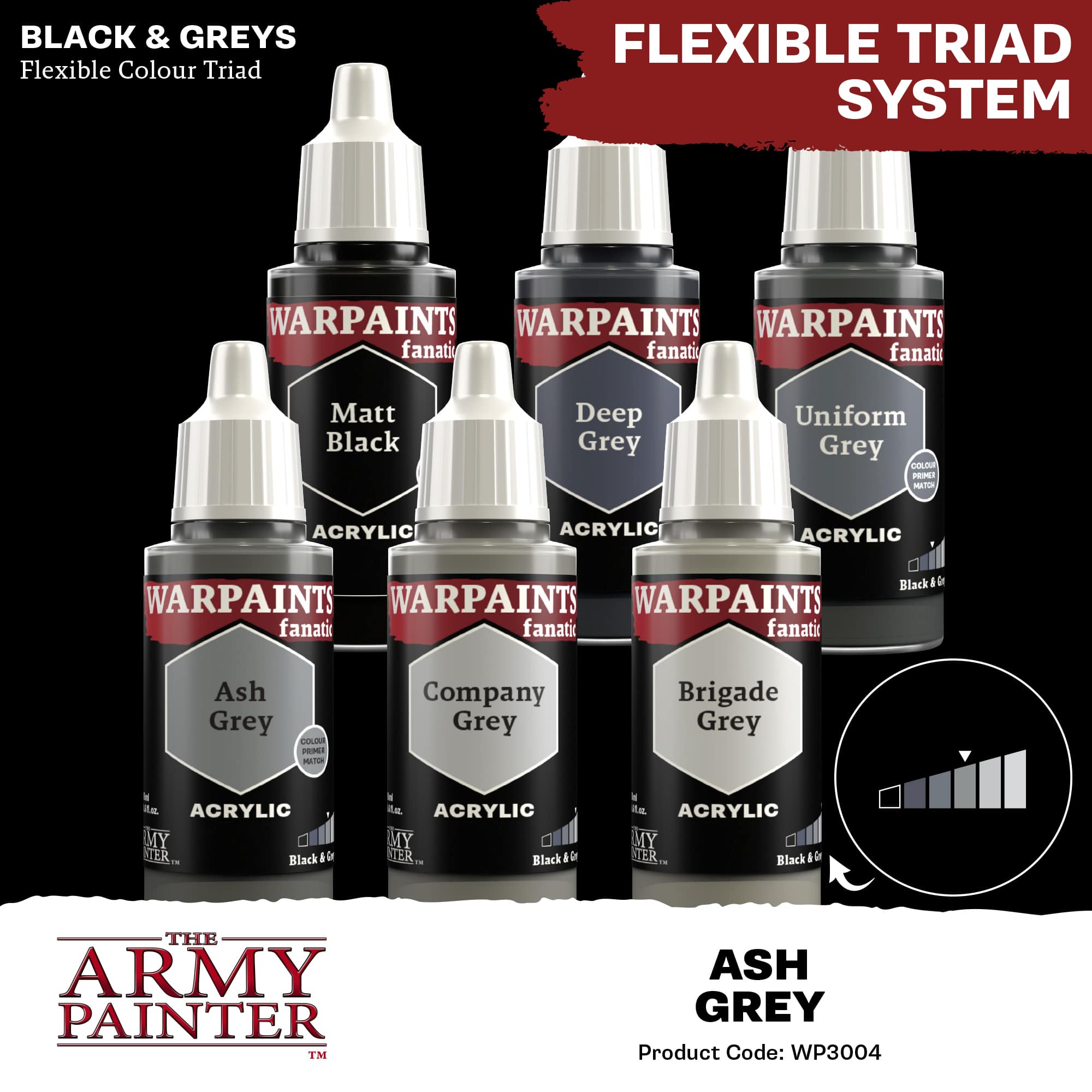 Army Painter Warpaints Fanatic: Ash Grey (6)