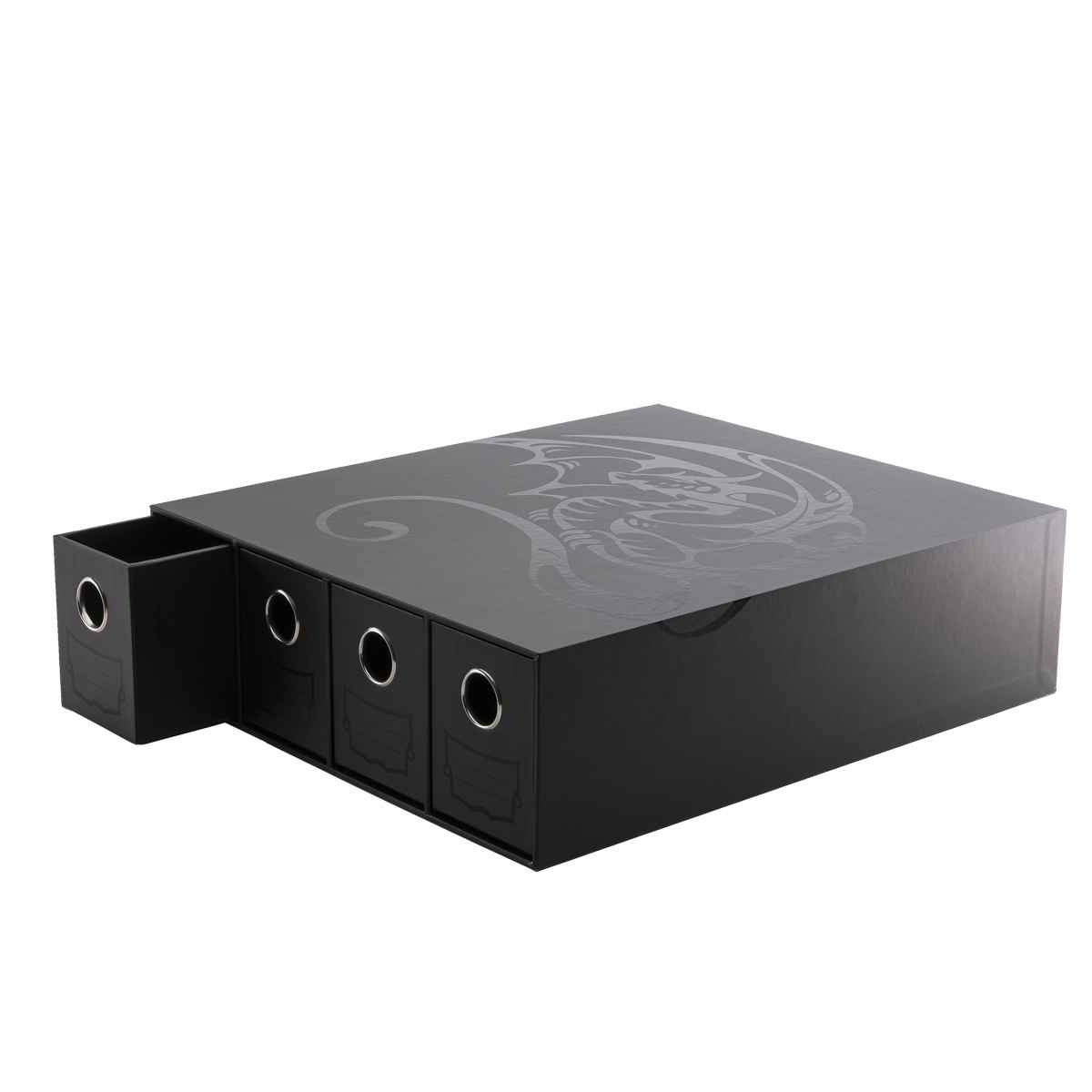 Dragon Shield: Fortress Card Drawers – 4 - Horizontal – Black