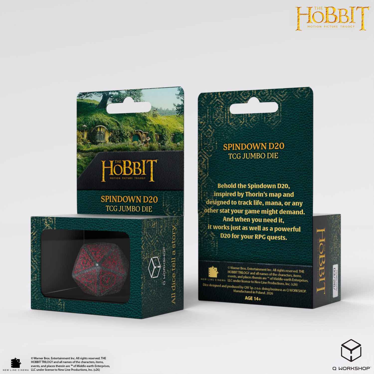 The Hobbit Spindown D20 - Lunaris TCG Jumbo Die