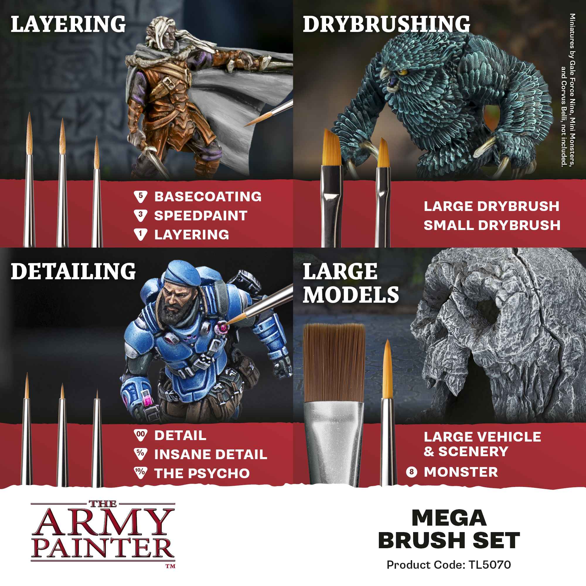 Army Painter - Mega Brush Set *new*