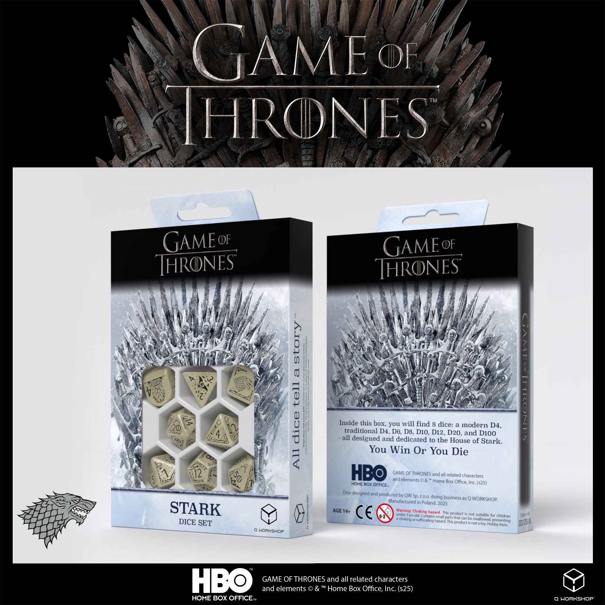 Game of Thrones. Stark Dice Set.