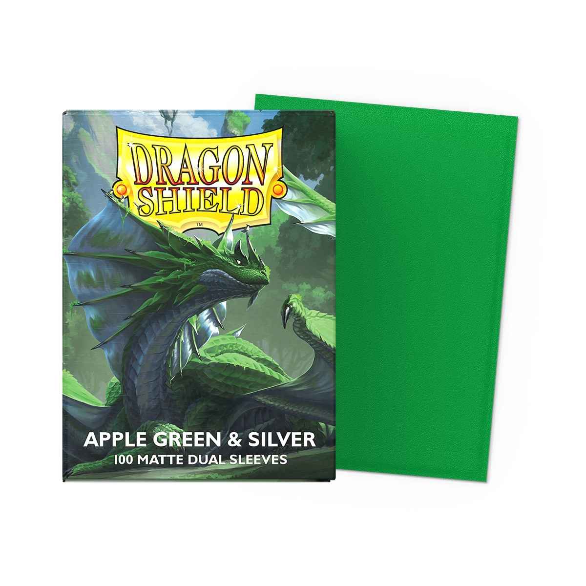 Dragon Shield: Matte – Dual Apple Green & Silver(100)