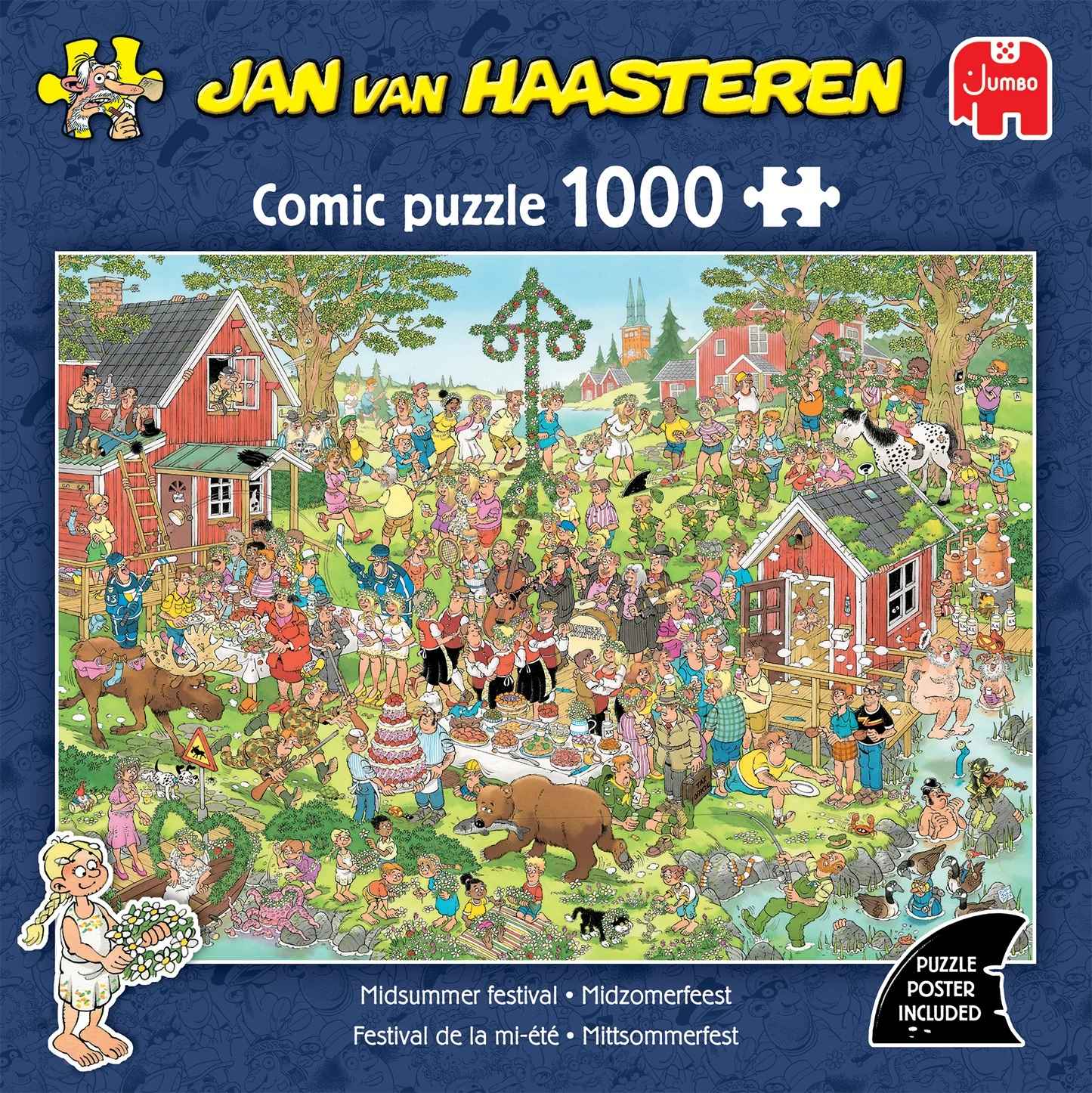 Puzzle: Mittsommerfestival (Jan van Haasteren) (1000 Teile)