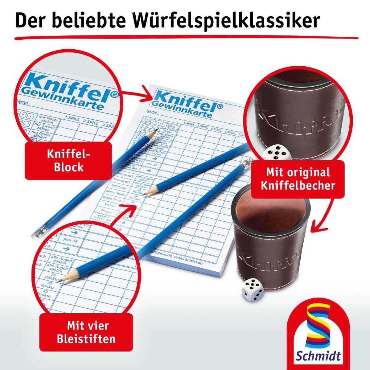 Kniffel mit Original-Kniffelbecher