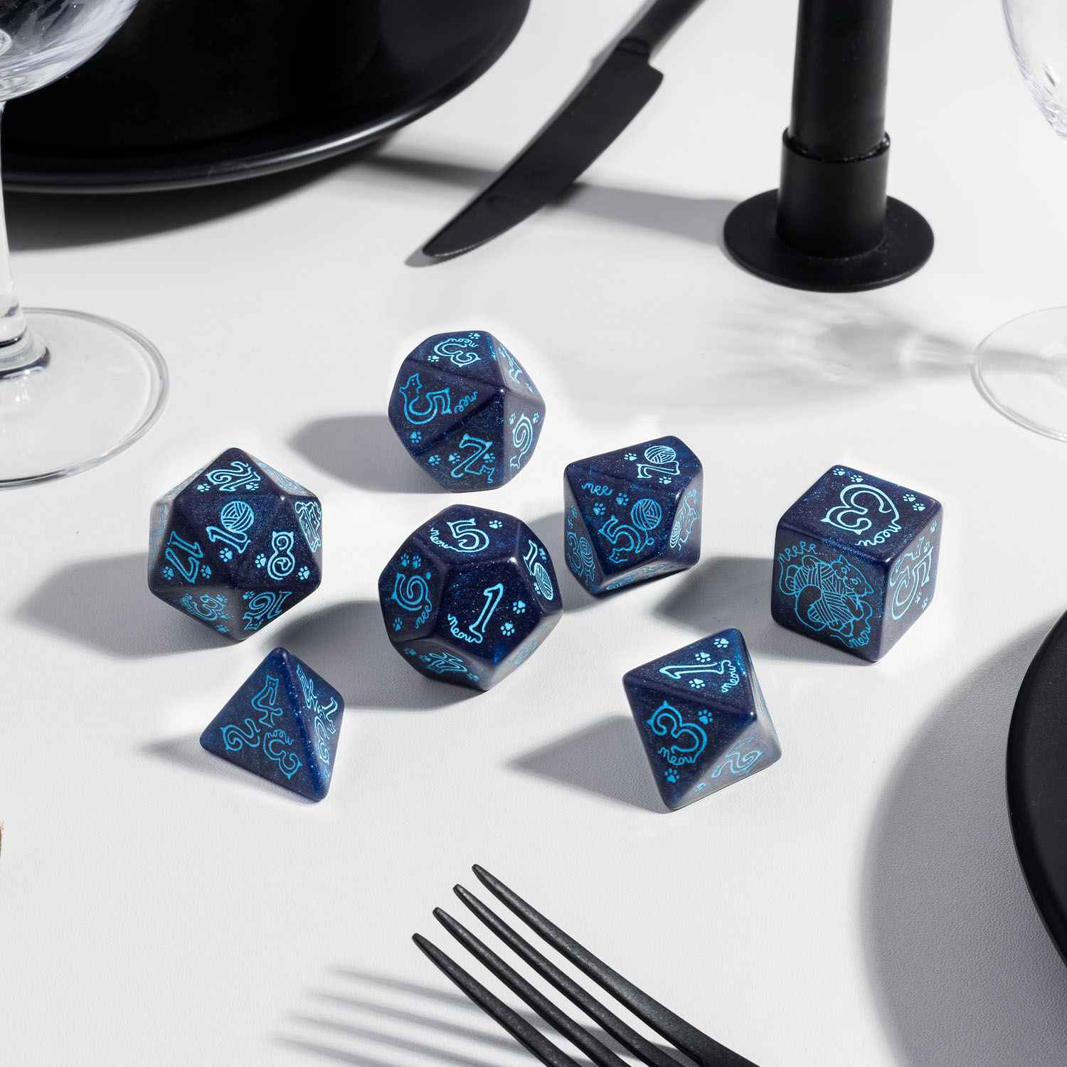 Jumbo Cats Dice Set: River