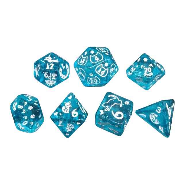 Würfelset Galaxy: Cat blue (7)