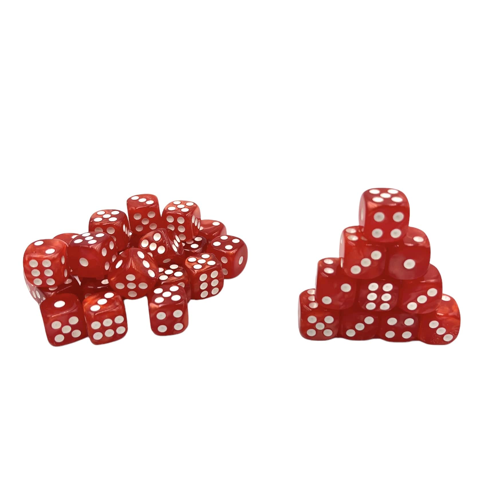 Würfelset D6 Pearl: Red/White (36)