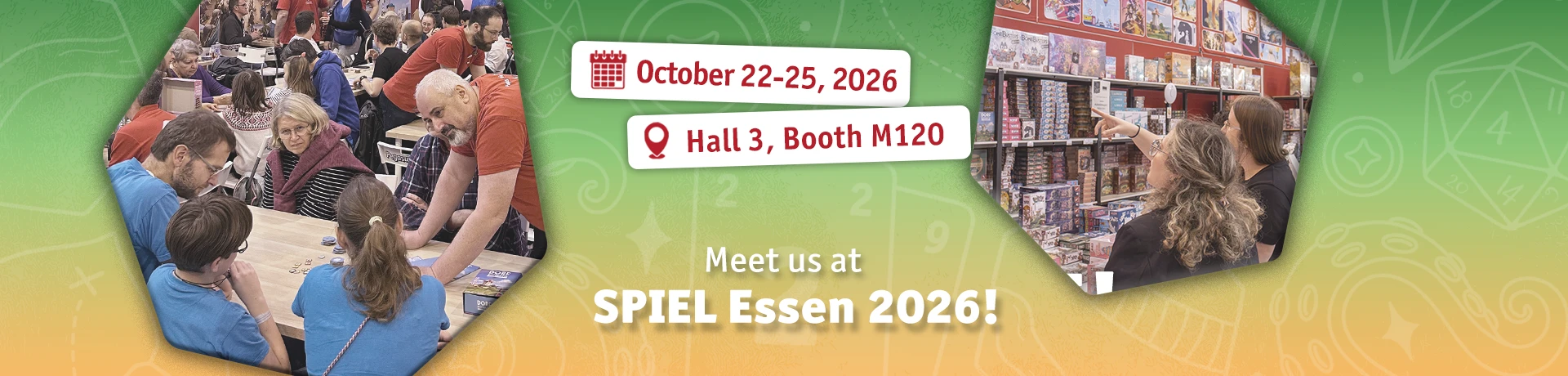Pegasus Spiele at SPIEL Essen 2026 – New board games, special activities, and gaming experiences in Hall 3.