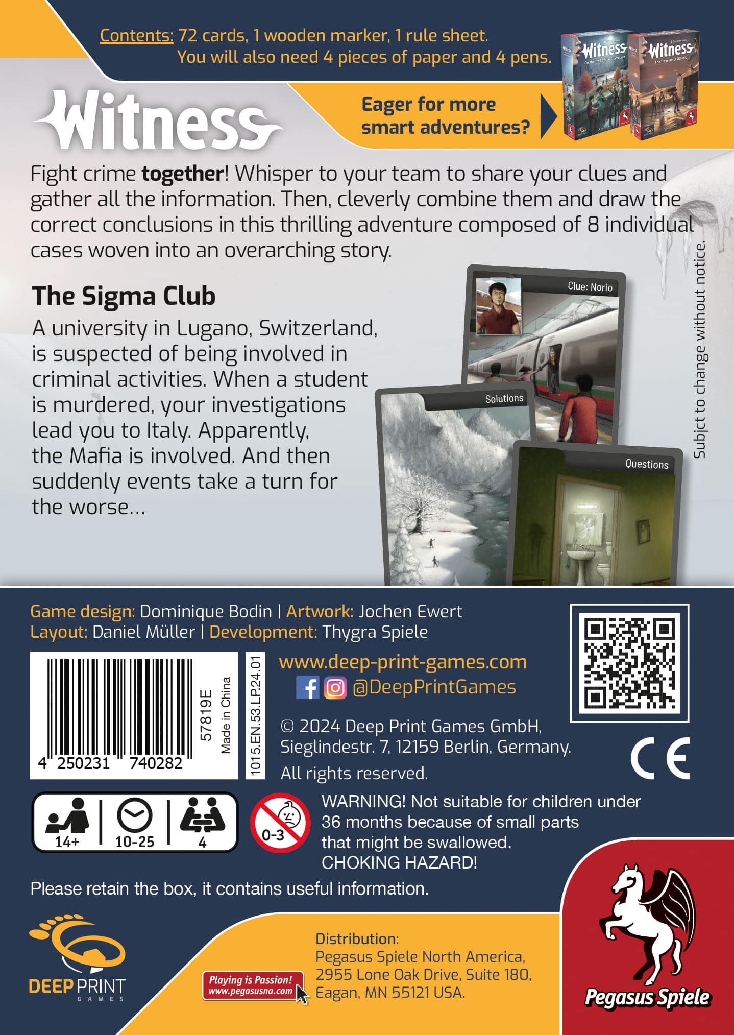 Witness – The Sigma Club (Deep Print Games) (English Edition)