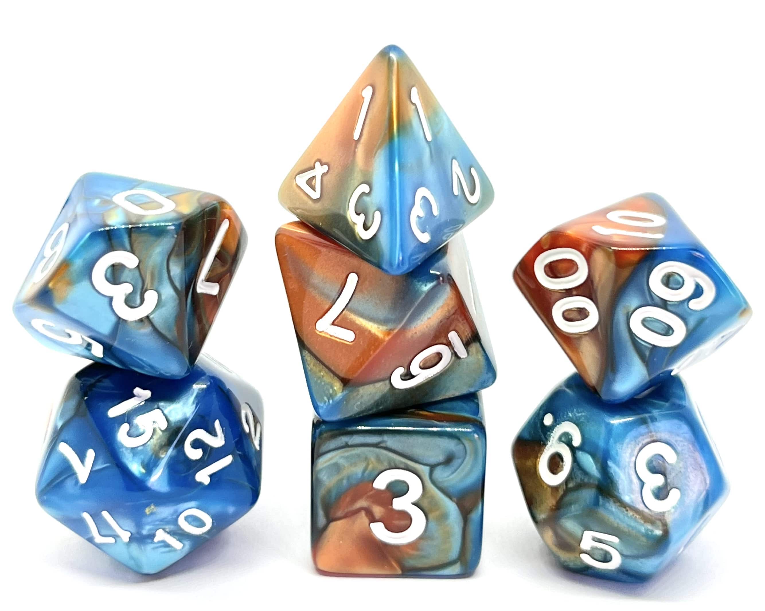 Würfelset Rusty: Blue (7)