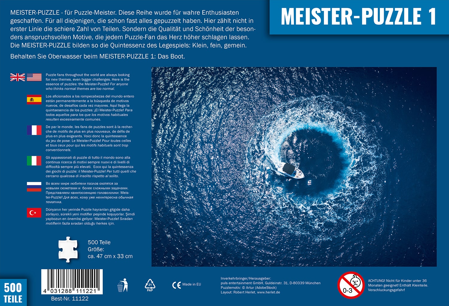 MEISTER-PUZZLE 1 – das Boot (500 Teile)