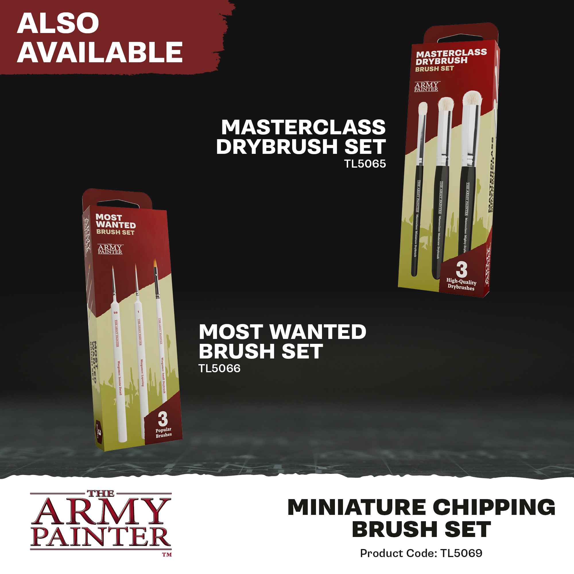 Army Painter - Miniature Chipping Brush Set