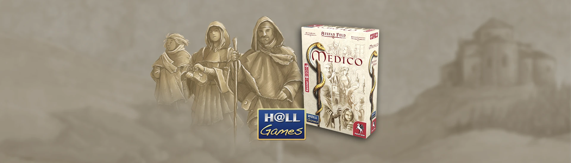 Medico von Stefan Feld – das neue Kennerspiel von Hall Games im Vertrieb von Pegasus Spiele