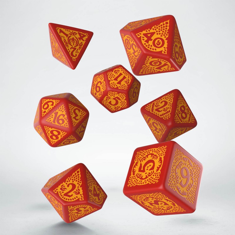 Dragon Slayer Red & orange Dice Set (7)