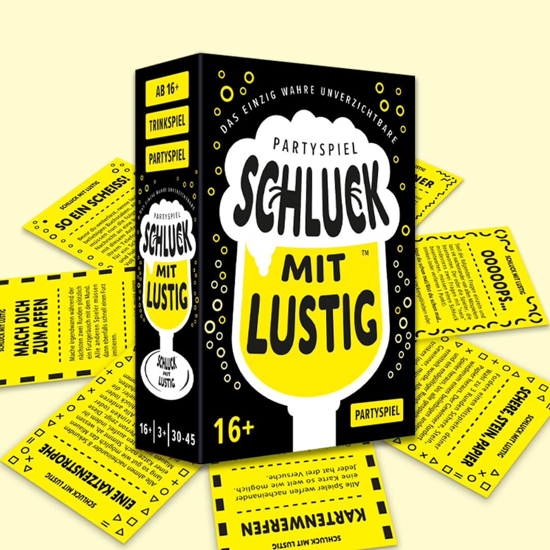 Schluck mit lustig