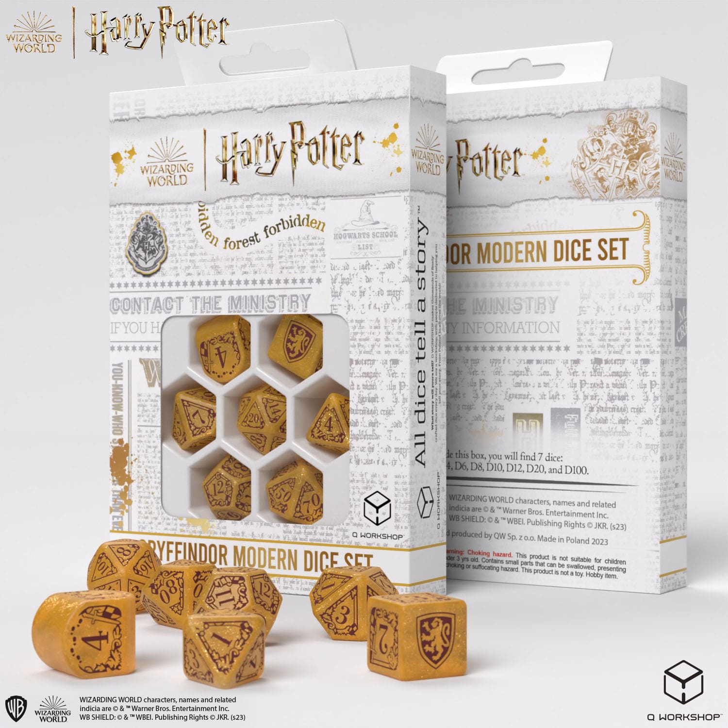 Harry Potter: Gryffindor Modern Dice Set - Gold (7)