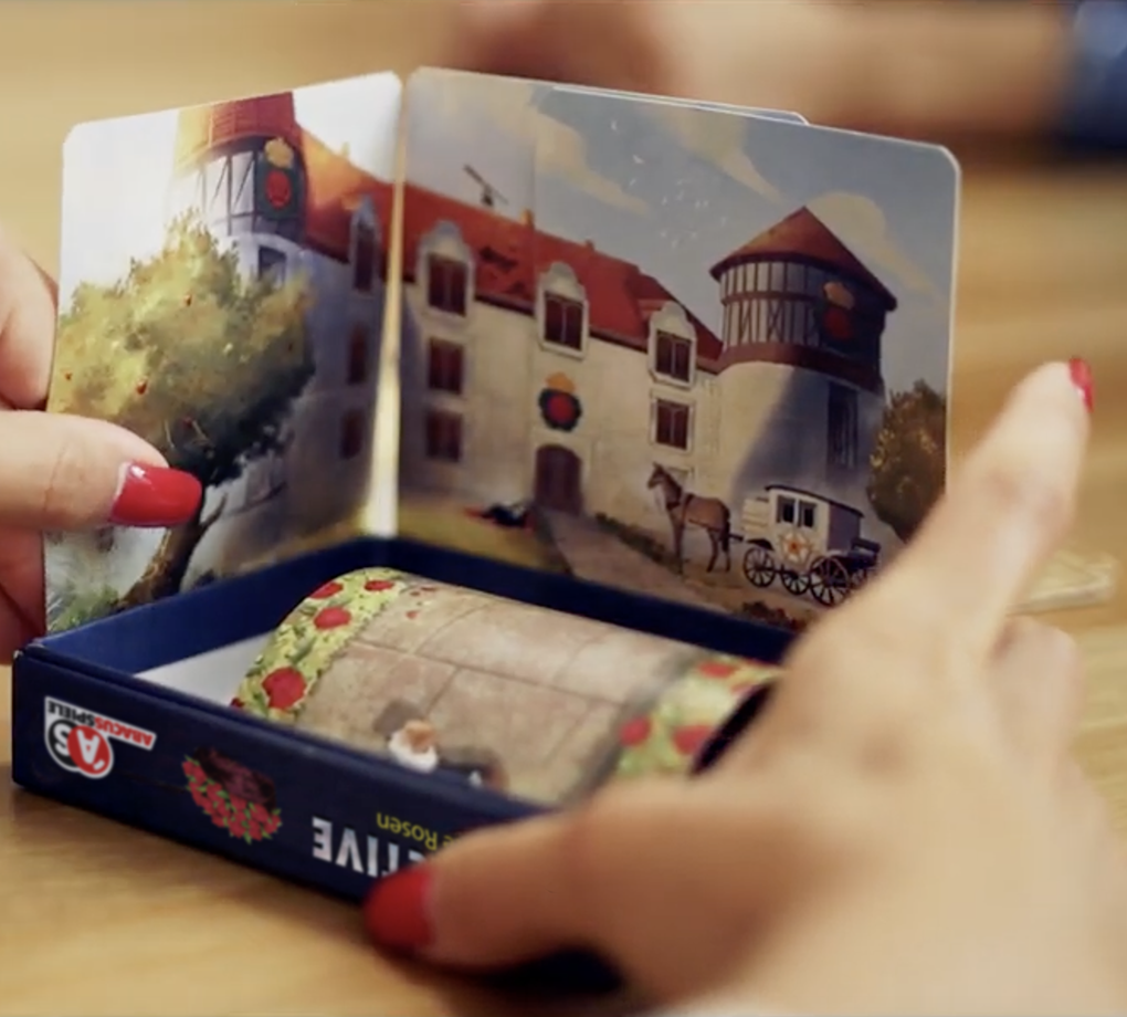 Spielmaterial aus Decktective – Blutrote Rosen