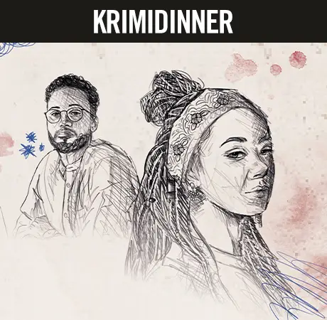 Coverzeichnung des Krimidinners Tote frieren nicht