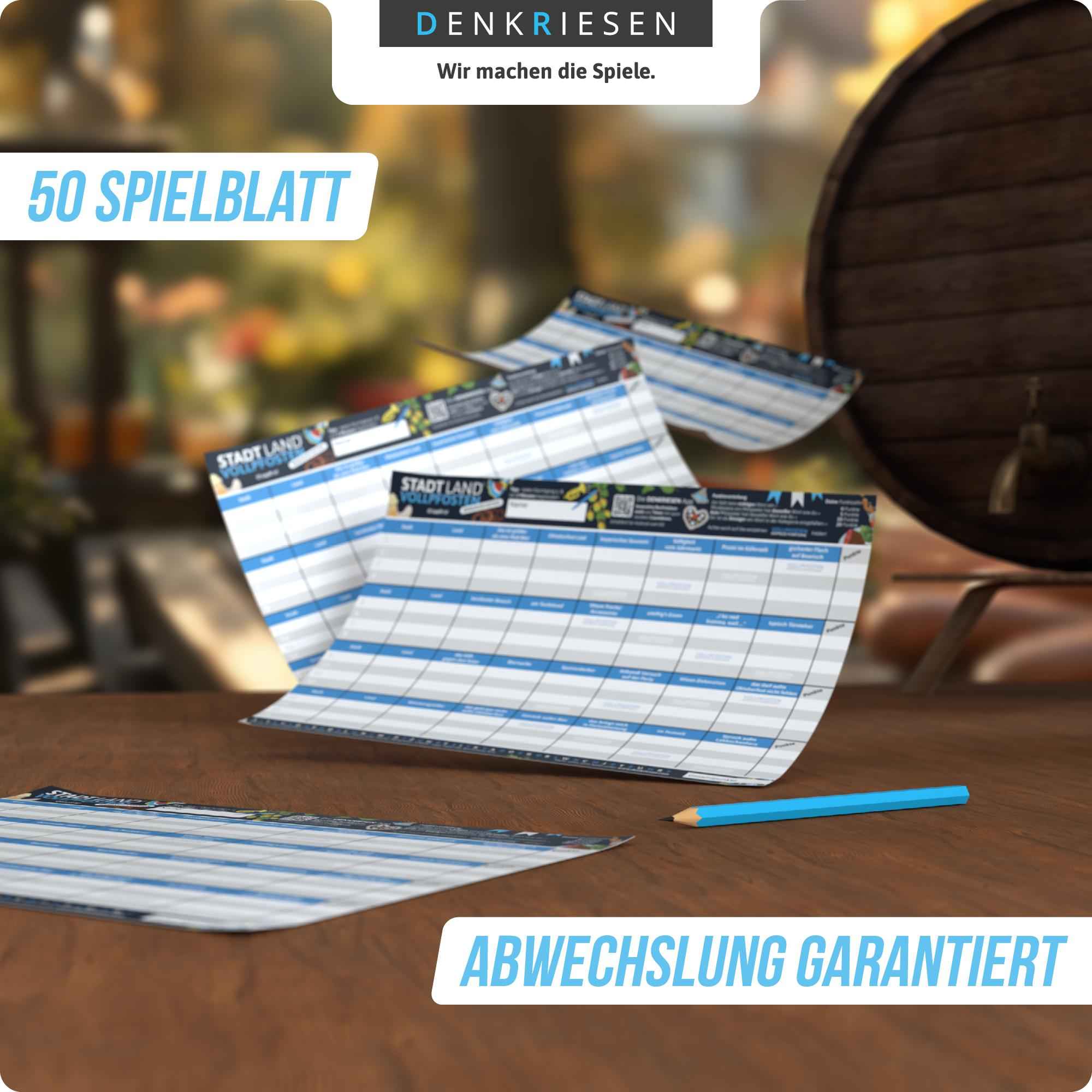 STADT LAND VOLLPFOSTEN – Biergarten Edition - "O'zapft is!" | A4 Spielblock
