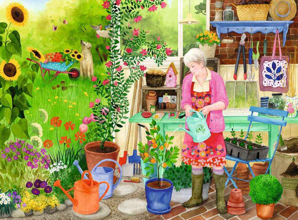 Puzzle: Gartenarbeit (100 XL Teile)