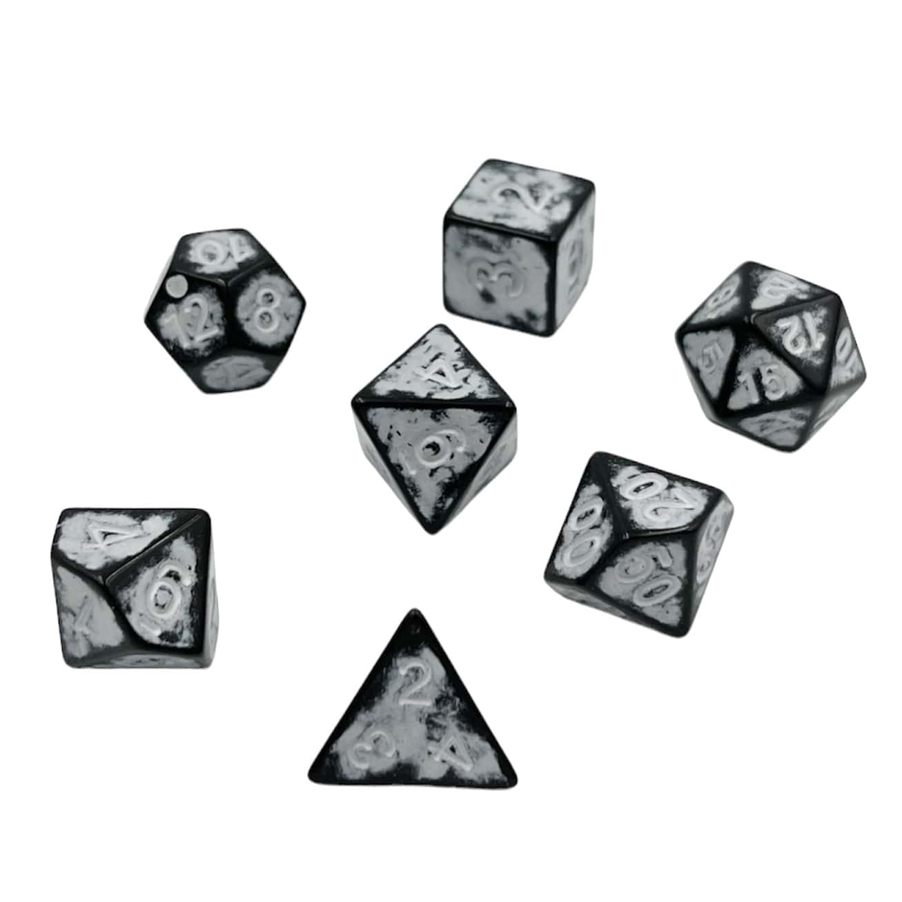 Würfelset Antik Dark Knight: White (7)