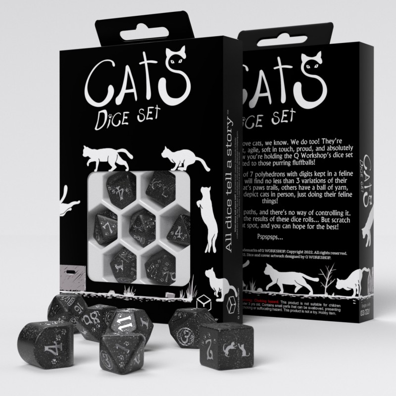 Cats Modern Dice Set: Waffle (7)
