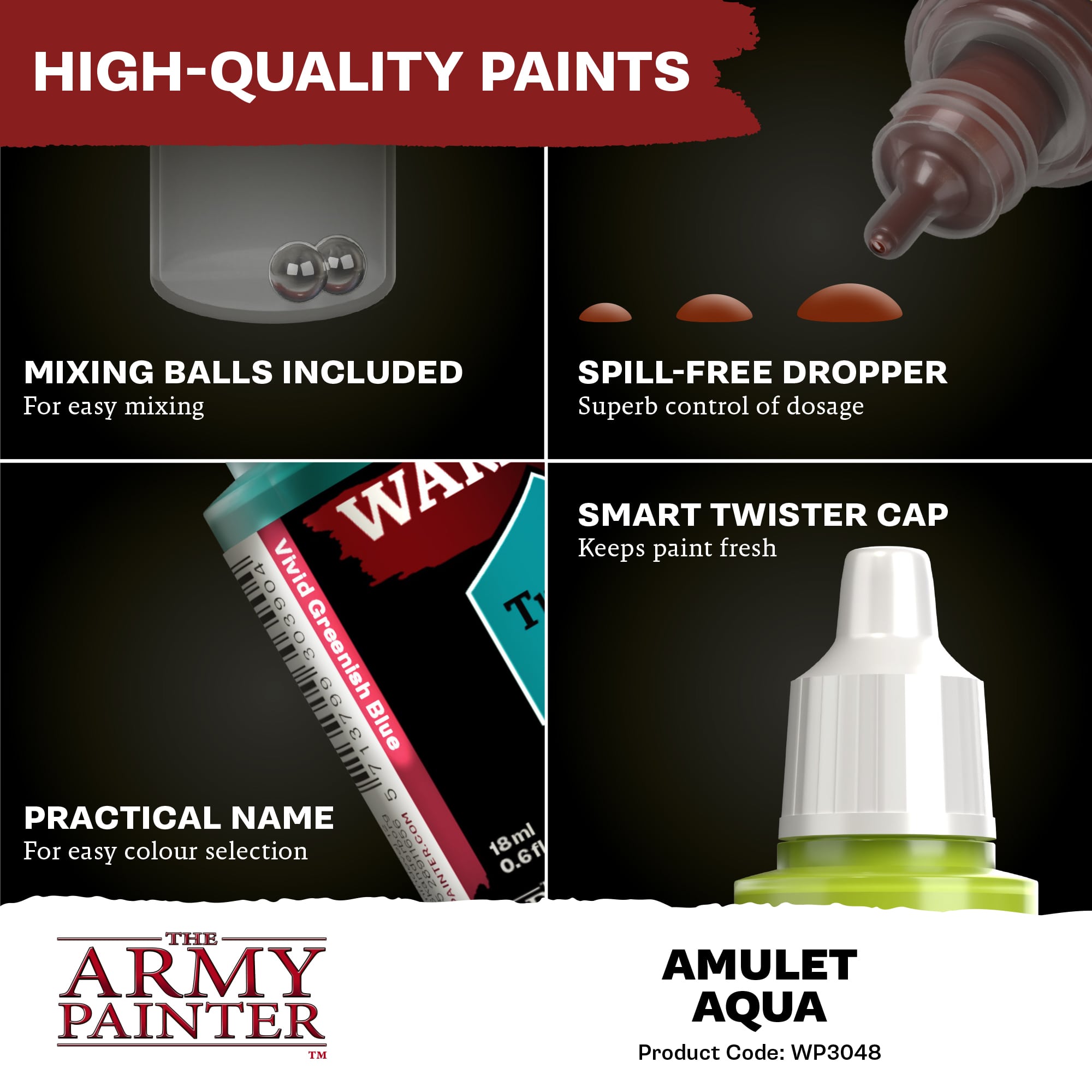 Army Painter Warpaints Fanatic: Amulet Aqua (6)