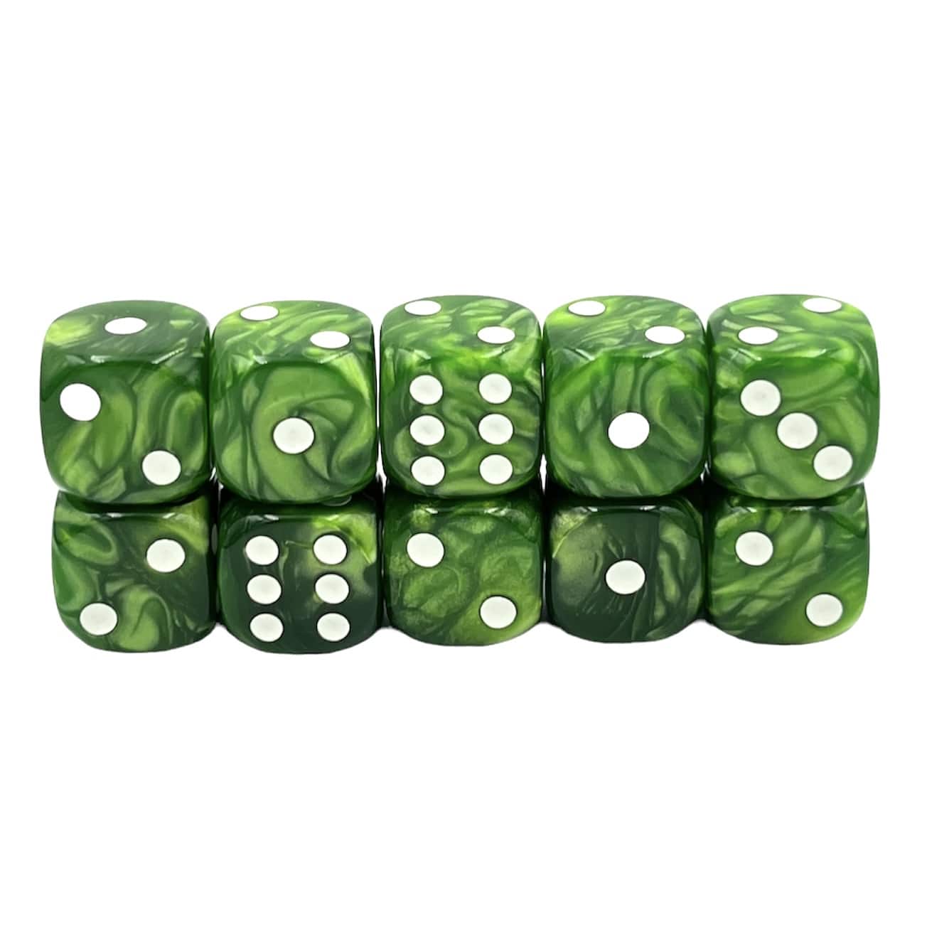 Würfelset D6 Pearl: Green (12)