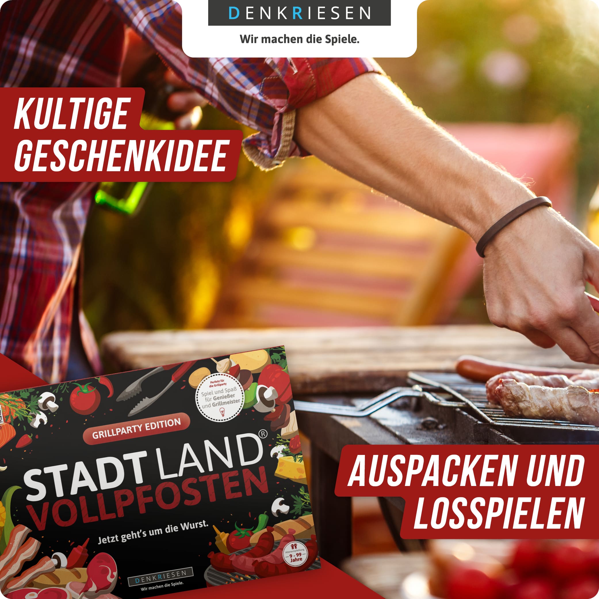 STADT LAND VOLLPFOSTEN – GRILLPARTY EDITION - Jetzt geht’s um die Wurst (DinA4-Format)