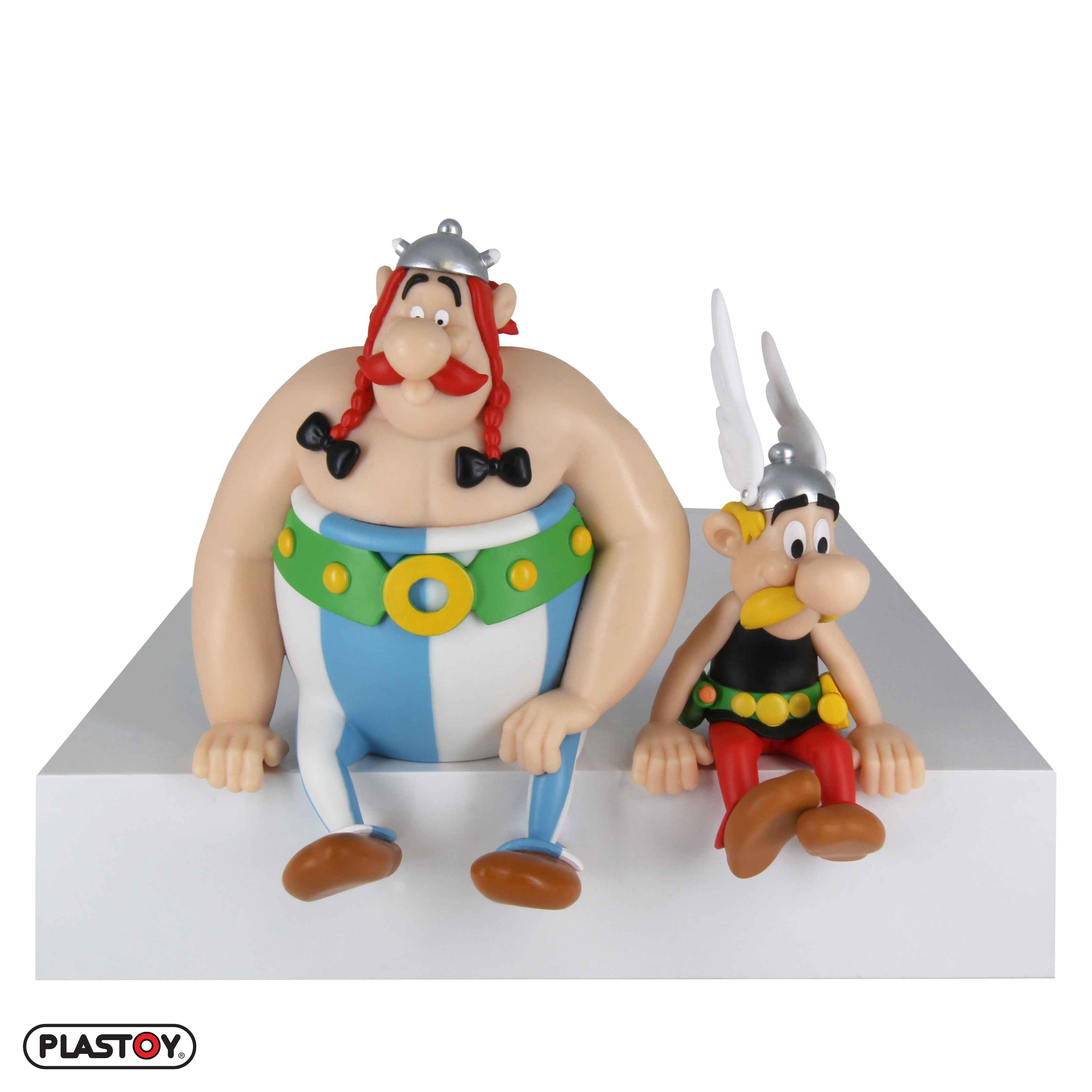 Asterix und Obelix sitzend