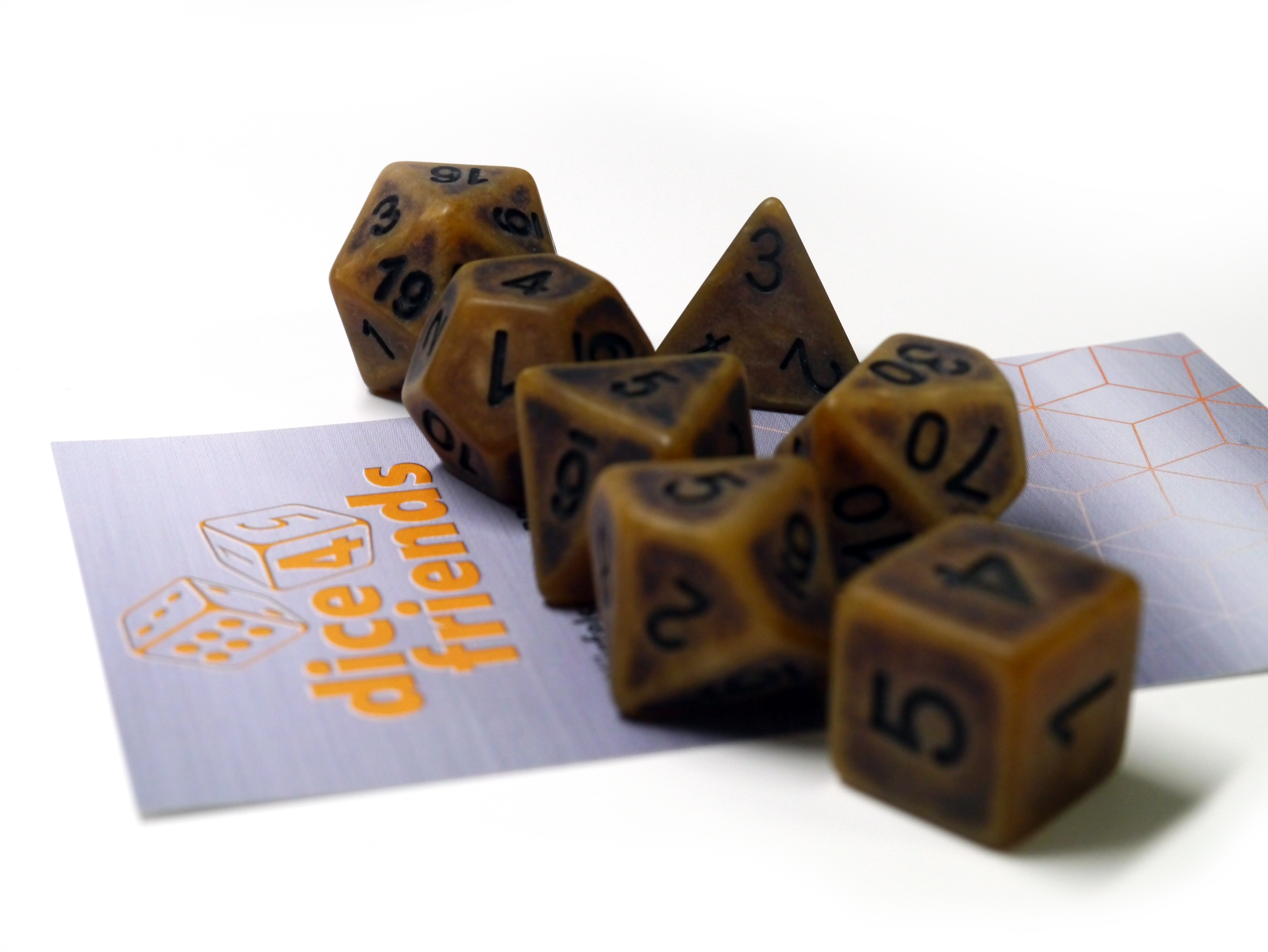 Würfelset Antique: Gold (7)