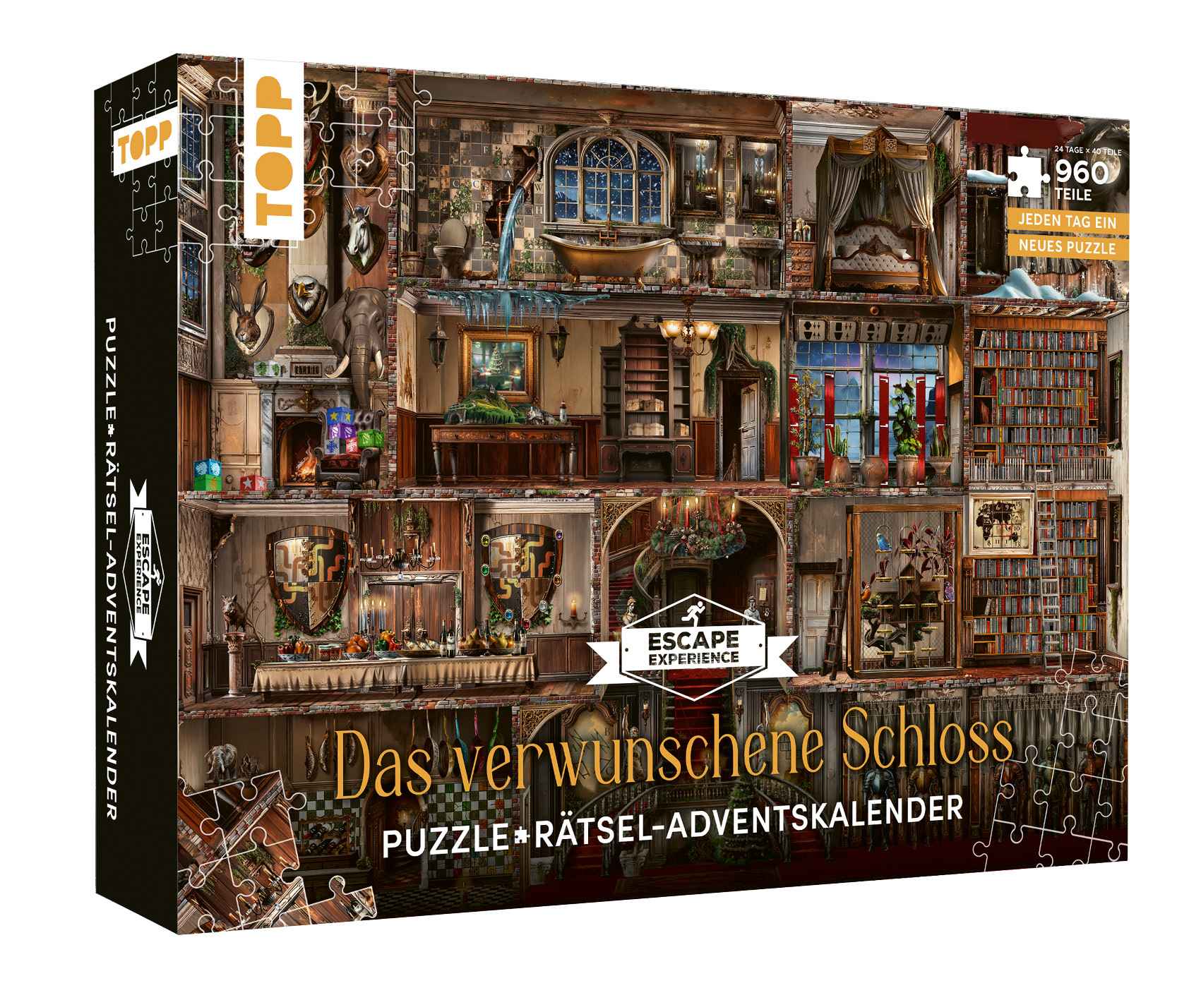 Puzzle-Rätsel-Adventskalender: Das verwunschene Schloss