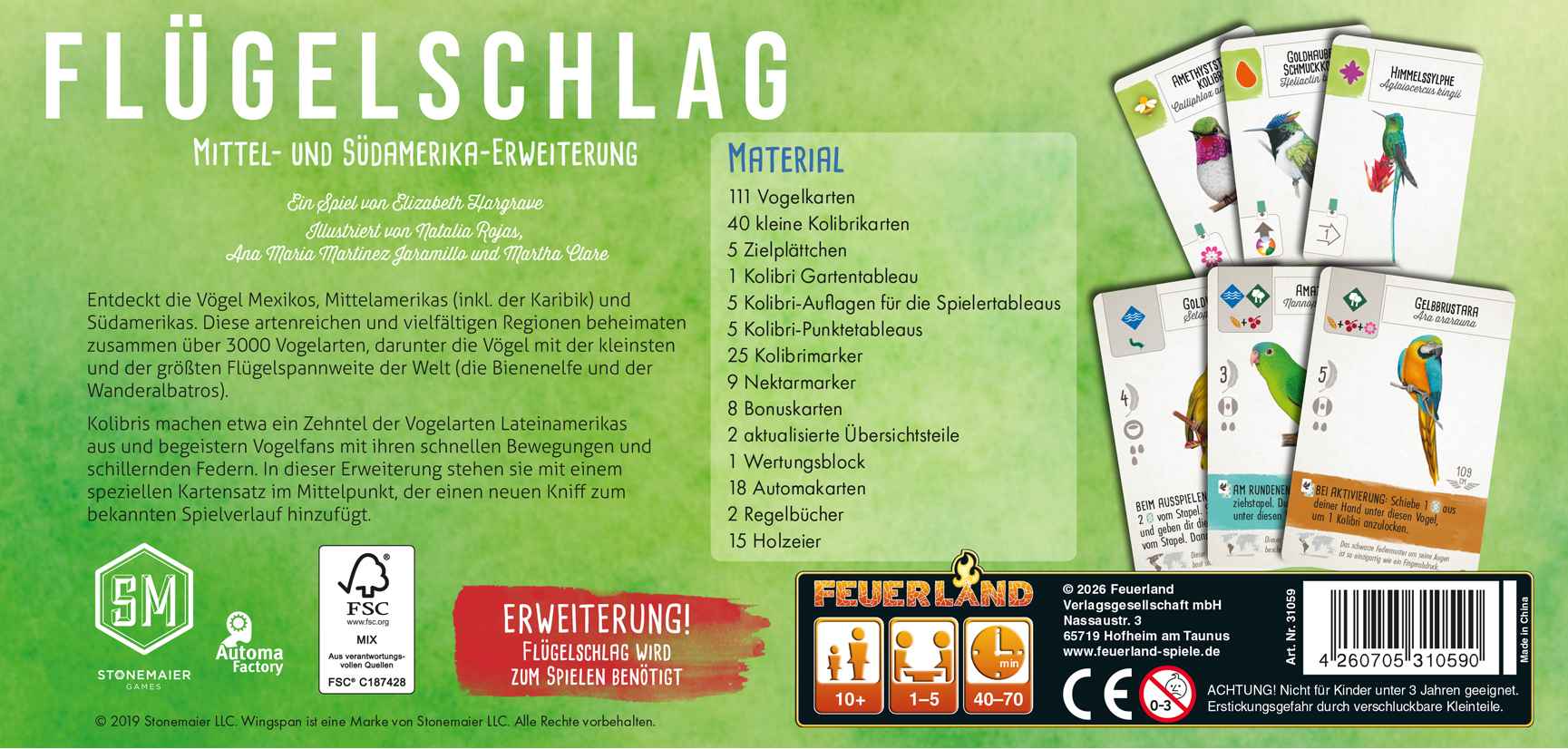 Flügelschlag: Mittel- und Südamerika [Erweiterung]