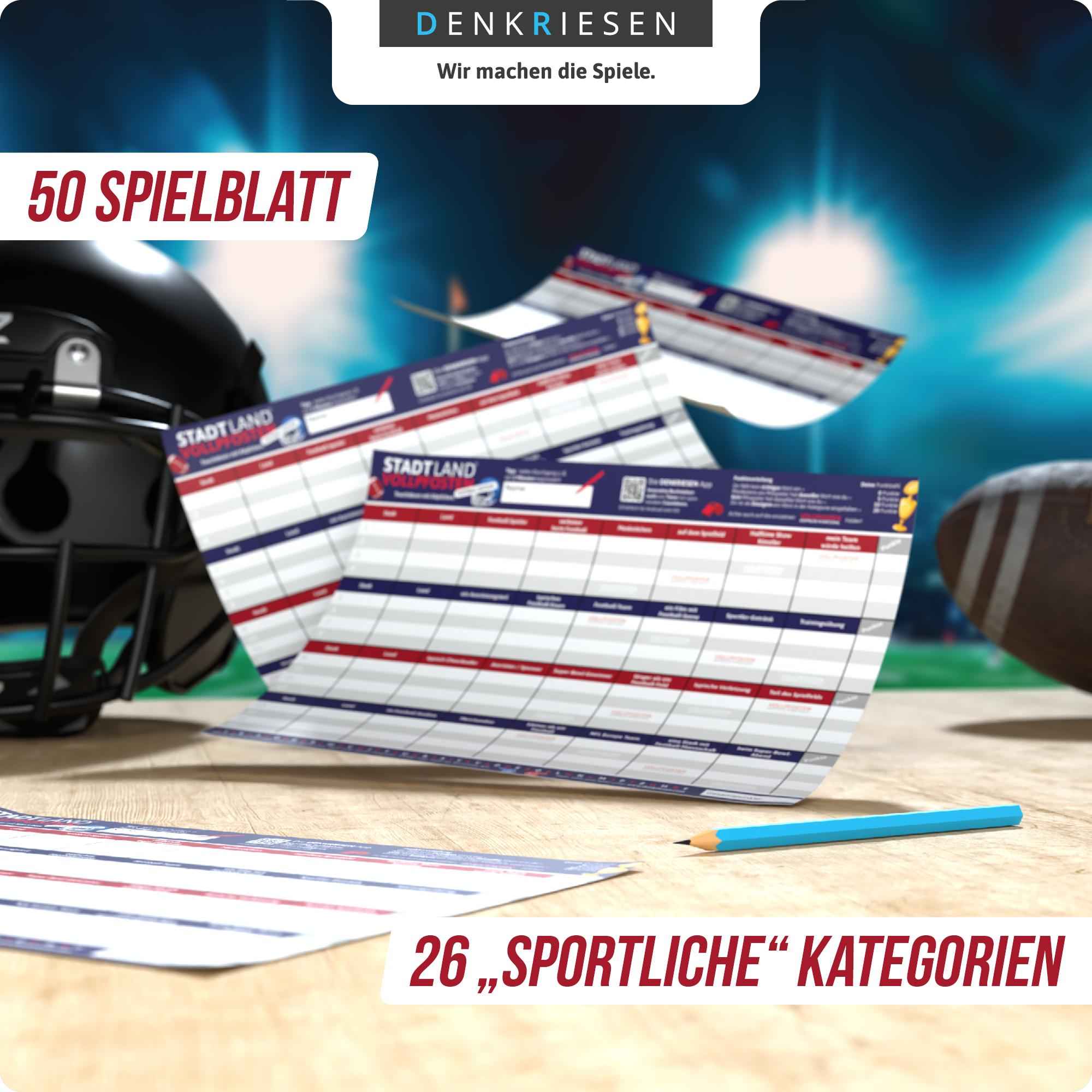 STADT LAND VOLLPFOSTEN – FOOTBALL EDITION - "Touchdown mit Köpfchen." - A4