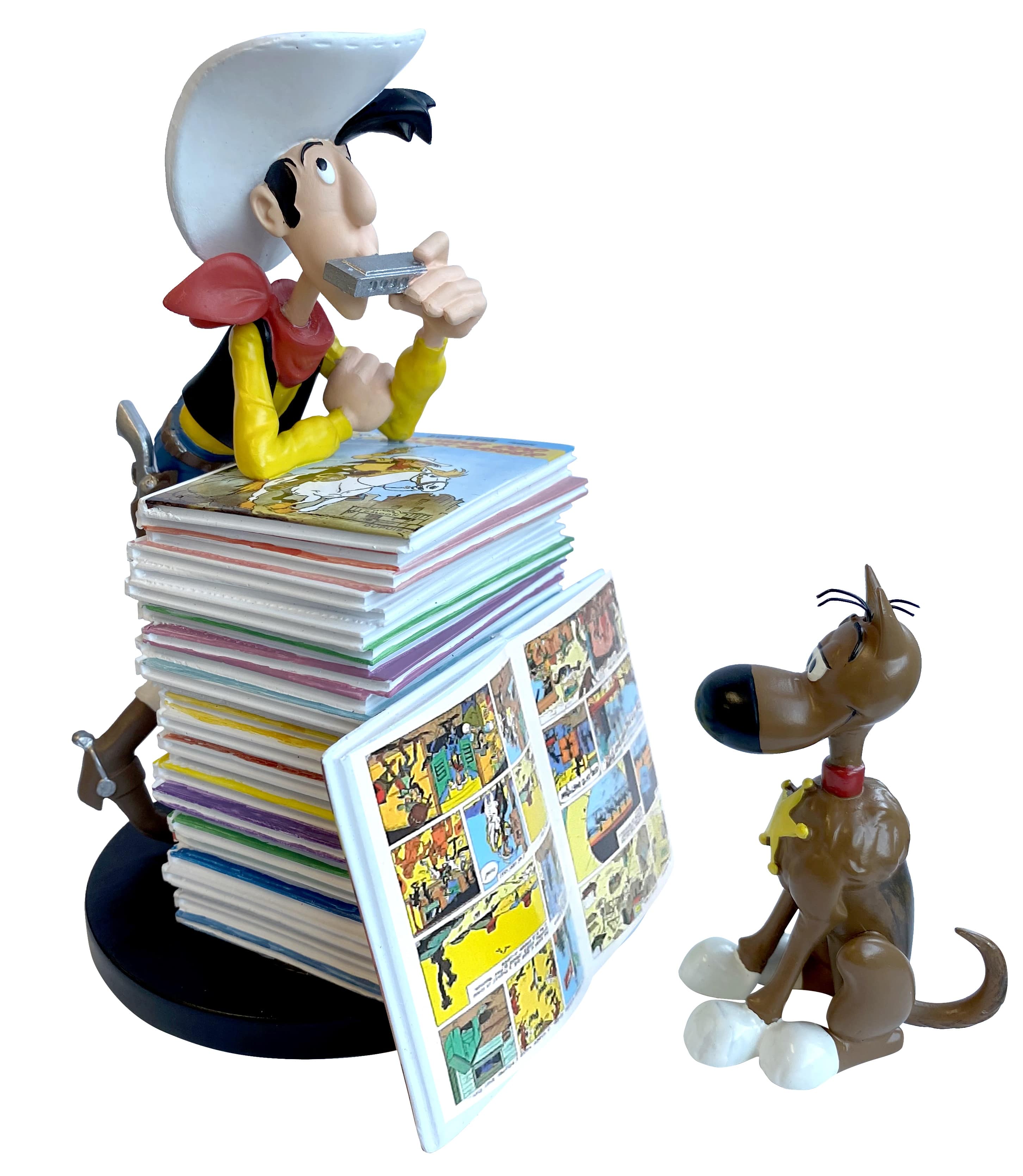 Lucky Luke und Rantanplan Bücherstapel